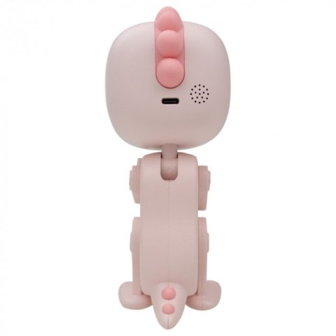 Budzik silikon USB Robo Dino różowy 9X8X17 ECO LIGHT MW61057