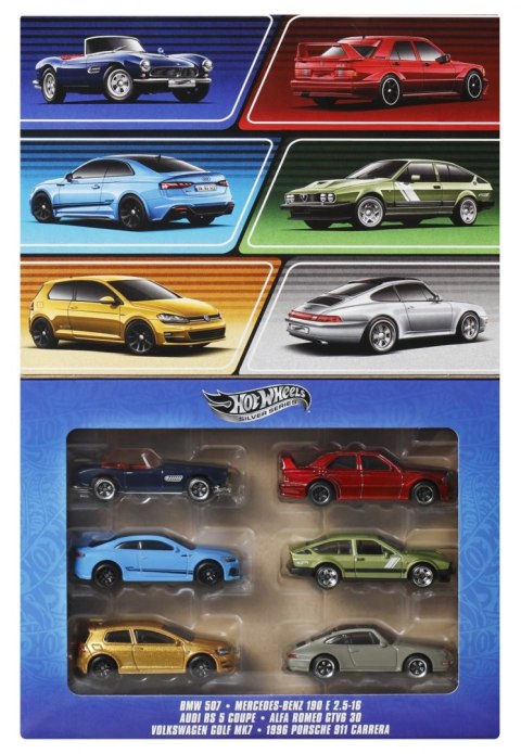 Hot Wheels Silver Series Euro Style Multipack Zestaw 6 Aut JBY79 PU6
