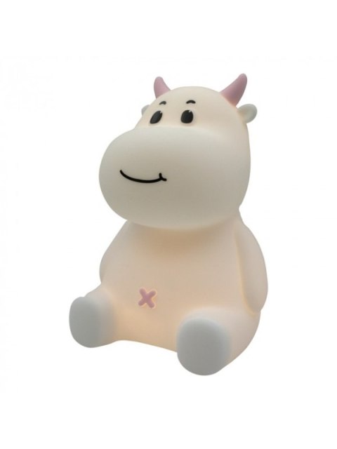 Lampka nocna silikon Led RGB USB Krówka różowa 11x10x1 ECO LIGHT MW20537