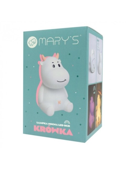 Lampka nocna silikon Led RGB USB Krówka różowa 11x10x1 ECO LIGHT MW20537