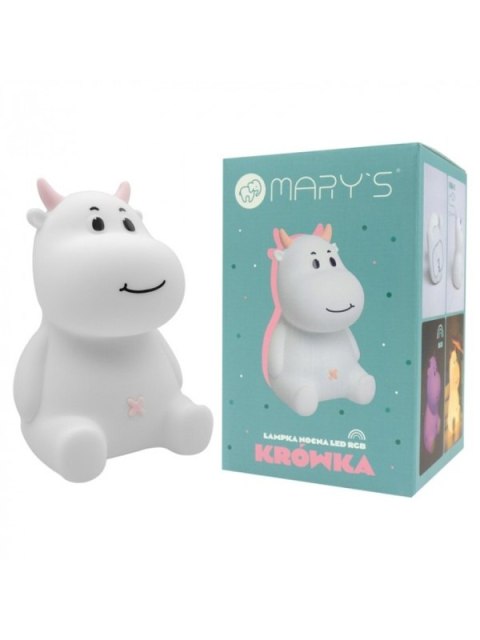 Lampka nocna silikon Led RGB USB Krówka różowa 11x10x1 ECO LIGHT MW20537