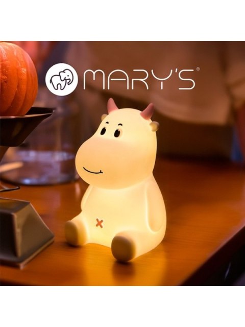 Lampka nocna silikon Led RGB USB Krówka różowa 11x10x1 ECO LIGHT MW20537