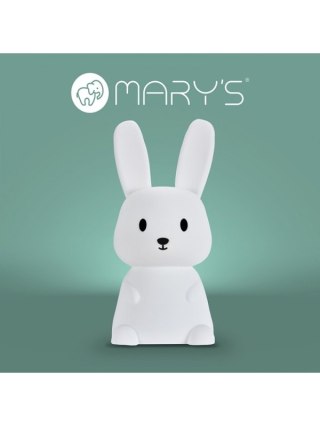 Lampka nocna silikon Led RGB USB Zając biały 14x14x30 ECO LIGHT MW20792