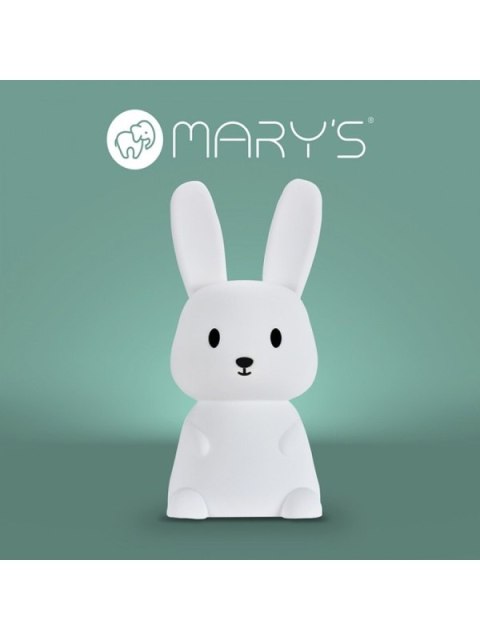 Lampka nocna silikon Led RGB USB Zając biały 14x14x30 ECO LIGHT MW20792