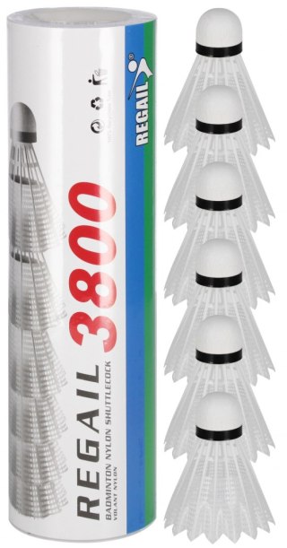 Lotki do badmintona białe 6szt tuba MEGA CREATIVE 576963