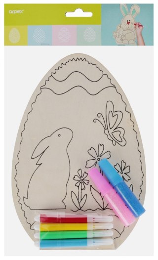 Zestaw kreatywny do malowania drewniany Zając Wielkanoc ARPEX WN3278