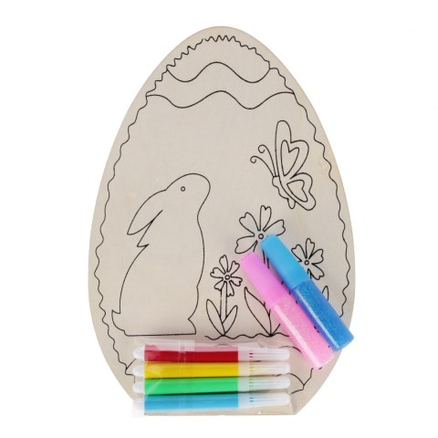 Zestaw kreatywny do malowania drewniany Zając Wielkanoc ARPEX WN3278