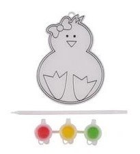 Zestaw kreatywny do malowania witrażyk Kurczak Wielkanoc ARPEX SW3453