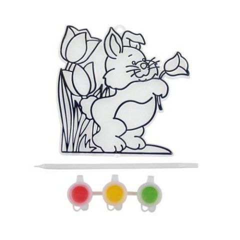 Zestaw kreatywny do malowania witrażyk Zajączek Wielkanoc ARPEX SW3460