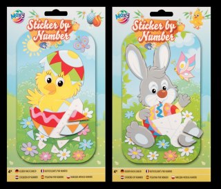 Zestaw kreatywny naklejki po numerach Kurczak w pisance Wielkanoc ANTELLA 138756