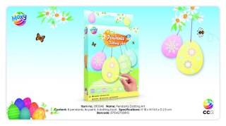 Zestaw kreatywny zawieszki wielkanocne 8szt farbki Wielkanoc ANTELLA 139913