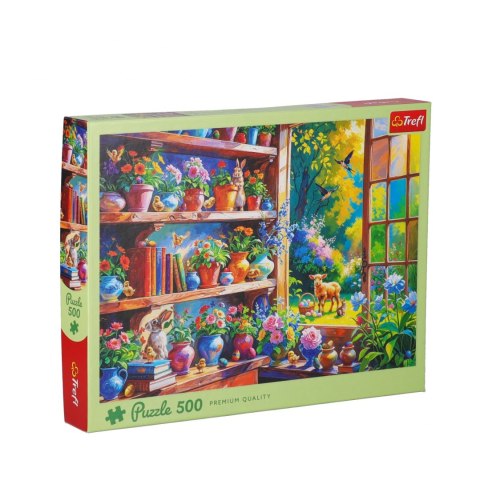 Puzzle 500el Wiosenny poranek w oranżerii Wielkanoc TREFL 37558 TR