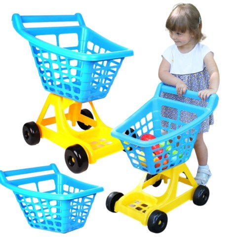 Wózek sklepowy 40x60x36 niebieski MAKSIK TEH4227