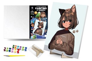 Zestaw kreatywny Malowanie po numerach Shy Mimi 30x40 MAKSIK QB2869