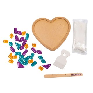 Zestaw kreatywny Mozaika szklane Serce level1 MAKSIK ROT2184