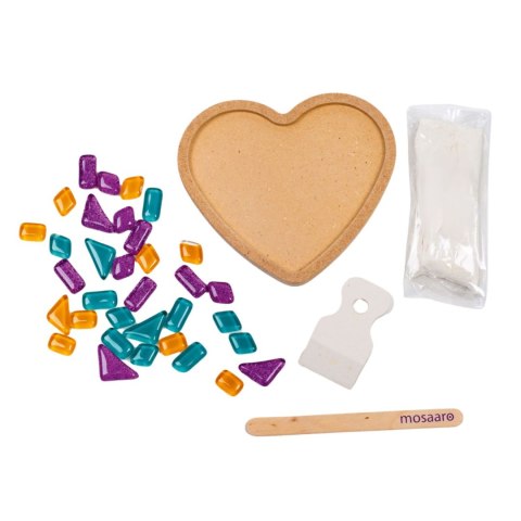 Zestaw kreatywny Mozaika szklane Serce level1 MAKSIK ROT2184