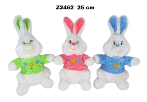 Pluszak Zając 25cm z bluzie siedzący Wielkanoc SUN-DAY Z2462-24