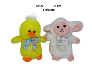 Pluszak Zwierzęta z głosem 14cm Wielkanoc SUN-DAY Z2522-24