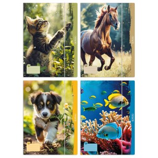 TECZKA Z GUMKĄ HERLITZ ANIMALS A4 9580507