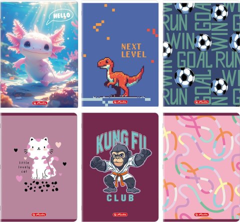 ZESZYT HERLITZ MIX A4/32K KRATKA Z MARGINESEM