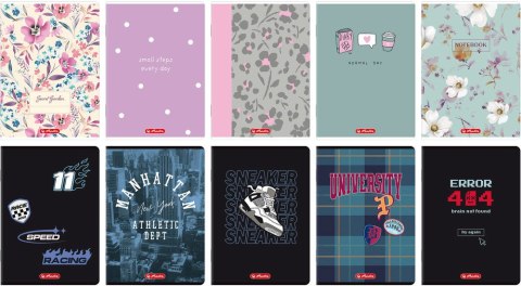 ZESZYT HERLITZ MIX A5/60K KRATKA Z MARGINESEM MIX1