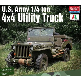 Academy 13547 U.S. Army 1/4 Ton 4x4 Utility Truck - 1/24