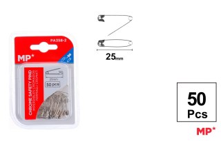 Agrafki srebrne 25mm x 50szt/opak MP PA358-2