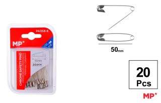 Agrafki srebrne 50mm x 20szt/opak MP PA358-6