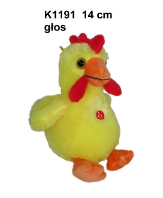 Pluszak Kura z głosem 14cm siedząca Wielkanoc SUN-DAY K1191-24