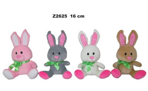 Pluszak Zając 16cm siedzący z kokardą Wielkanoc SUN-DAY Z2625-24