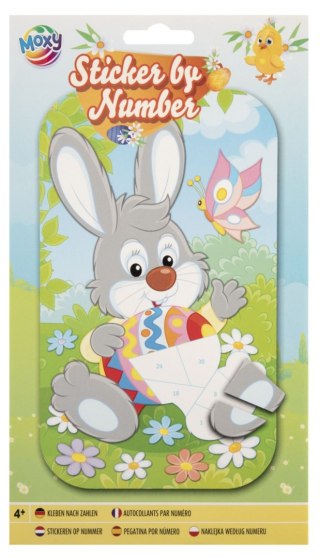 Zestaw kreatywny naklejki po numerach Zając z pisanką Wielkanoc ANTELLA 138763