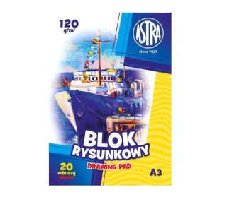 Blok rysunkowy A3 10 kartek 120 g biały KLASA 106119003