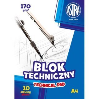 Blok teczniczny A4 170 g ASTRA 106119004