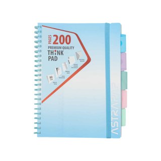 Kołozeszyt A4/100k kratka oprawa PP Ombre pastel ASTRA 107025006