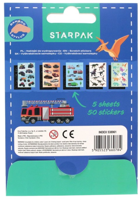 Zestaw kreatywny wydrapywanka Boy STARPAK 538961