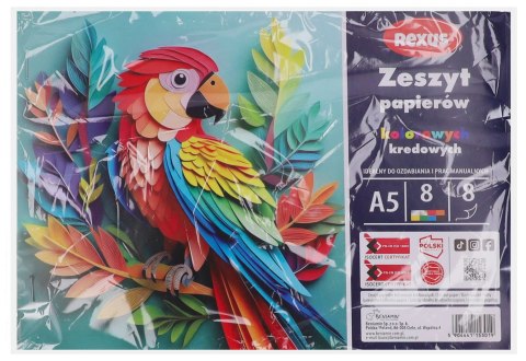 Papier kolorowy kredowy A5 8 kartek kolorowy A 10 BENIAMIN 153019 BEN