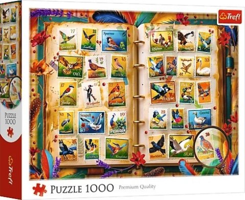 Puzzle 1000 elementów Kolekcja Znaczków-Atlas Ptaków TREFL 10979 TR
