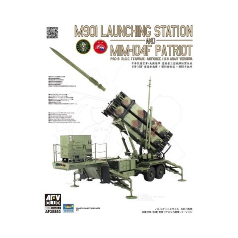 AFV Club AF35S93 Patriot Lanching Station & PAC-3 M91 Munition (the plastic parts of injection from Trumpeter)