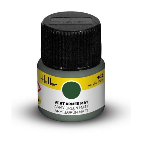 Heller Acrylic Paint 102 Army Green Matt 12 ml