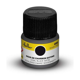 Heller Acrylic Paint 085 Coal Black Satin 12 ml