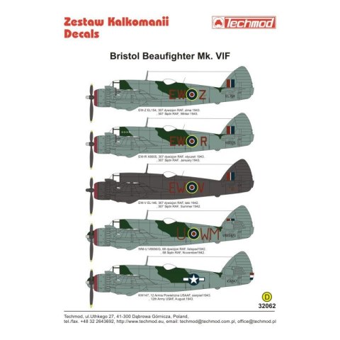 Techmod 32062 Beaufighter MK VI F