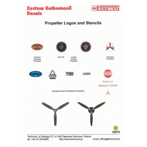Techmod 32076 Oznakowanie Śmigieł