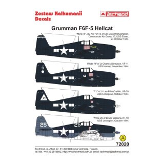 Techmod 72020 Hellcat F6F-5
