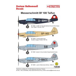 Techmod 72036 Messerschmitt Mf-108 Taifun