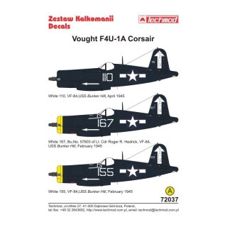 Techmod 72037 Corsair F4U-1D
