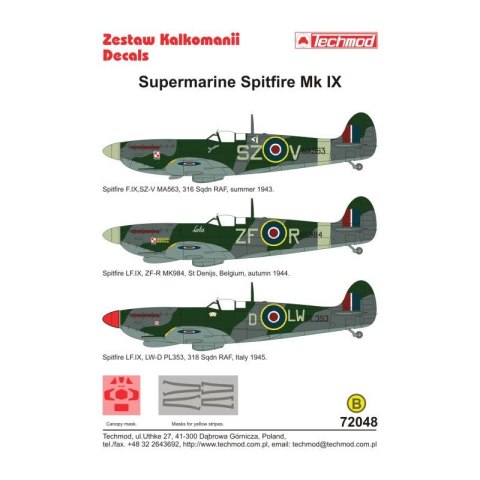 Techmod 72048 Spitfire IX