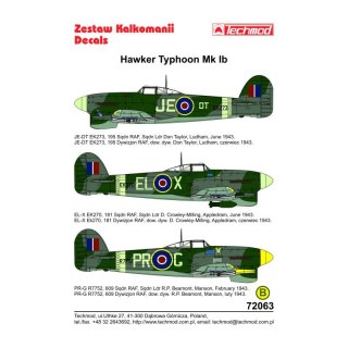 Techmod 72063 Hawker Typhoon Mk IB