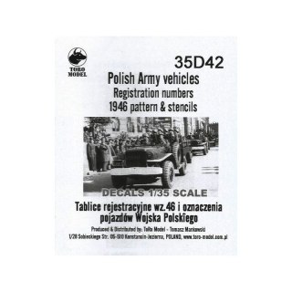 Toro 35D42 1/35 Tab. rej. wz.46 i oznaczenia WP