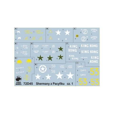 Toro 72D45 1/72 Shermany z wysp Pacyfiku cz.1