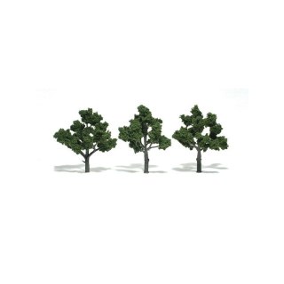 Woodland WTR1510 REALISTIC TREES- 4-5" Medium Green 3/Pkg